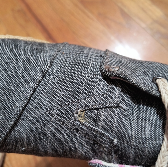 Toms laced espadrille wedges, size 7.5, gray 🩶 - Picture 8 of 11